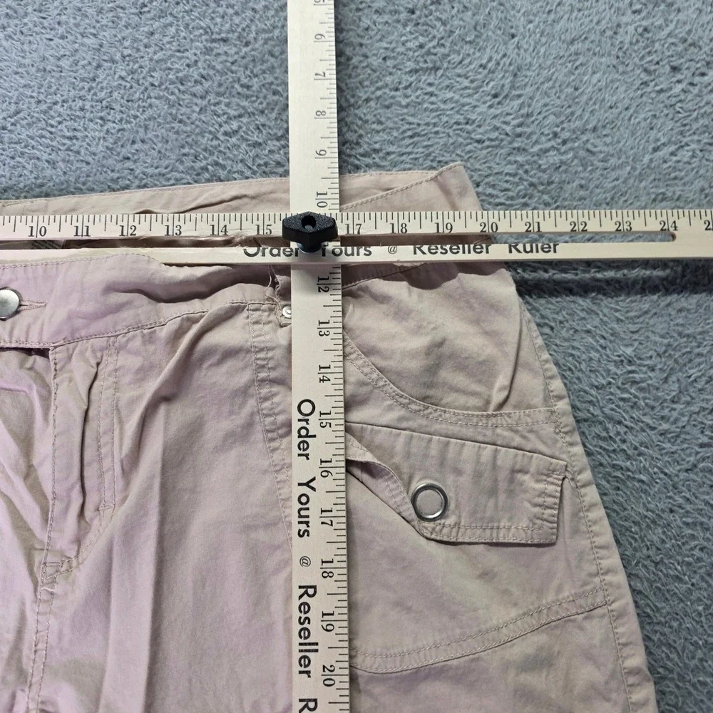 Venezia Womens 20 Cargo Capri Pants Tan Khaki Cotton Stretch Utility 5845